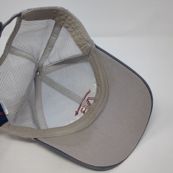 Agri Beef Strapback Trucker Hat Gray One Size Adjustable Embroidered Mesh Back - Picture 7 of 9